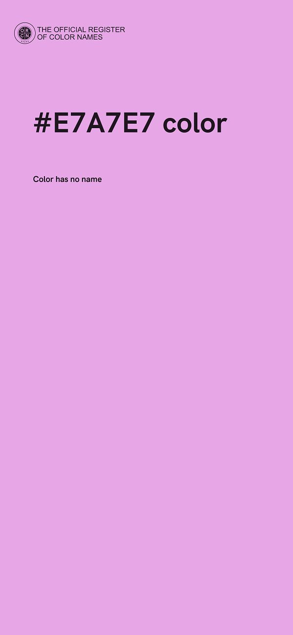 #E7A7E7 color image