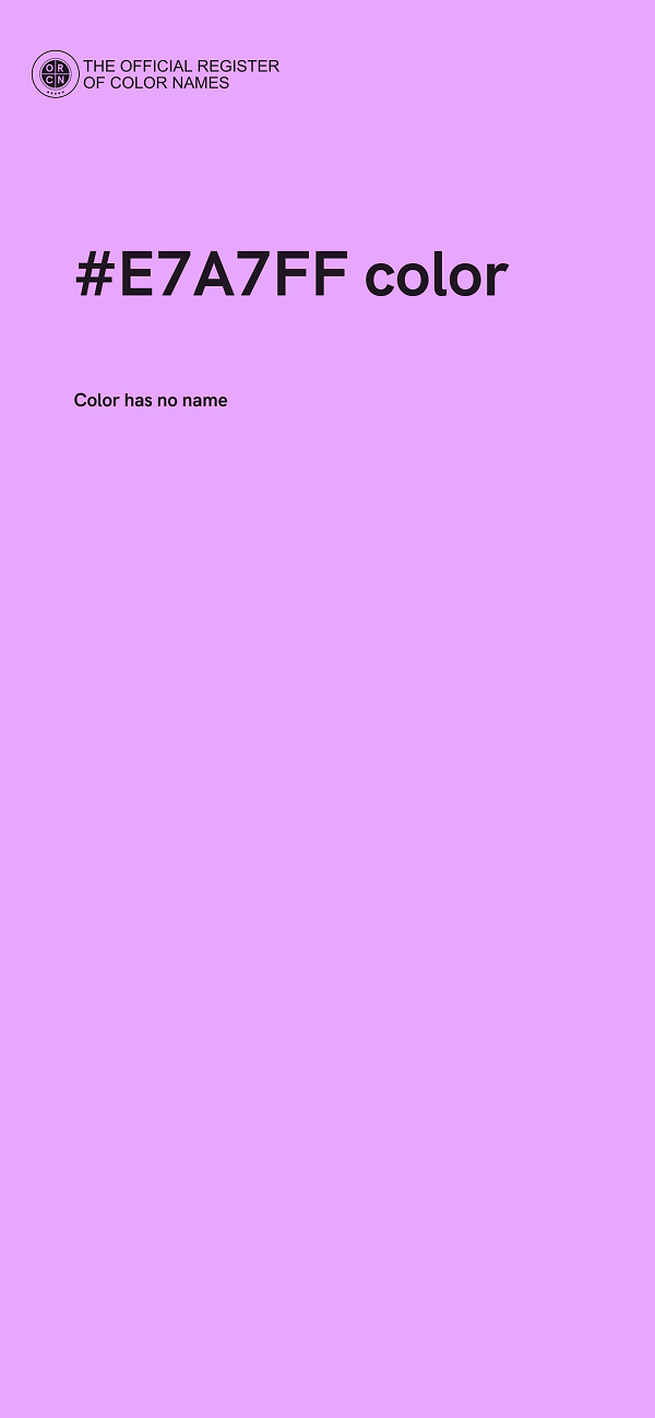 #E7A7FF color image