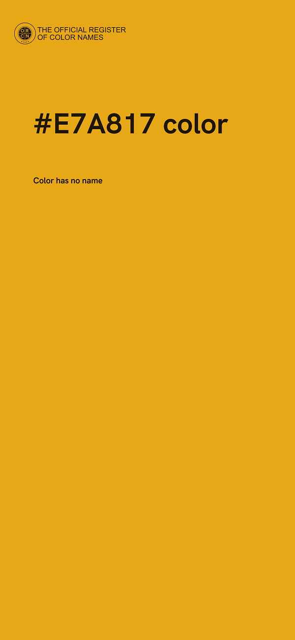 #E7A817 color image