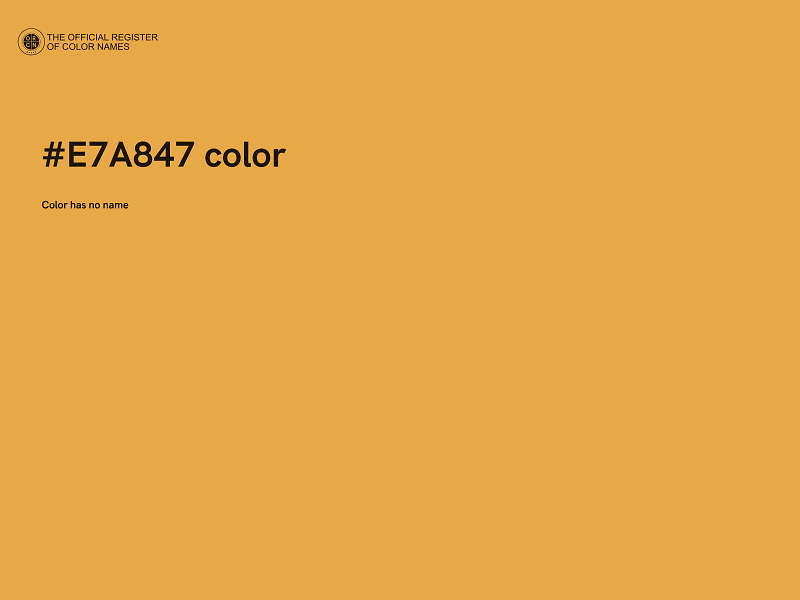 #E7A847 color image