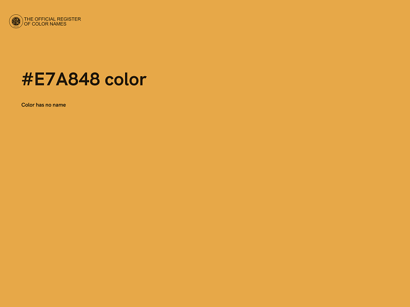 #E7A848 color image