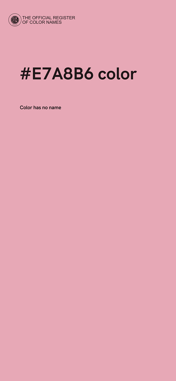 #E7A8B6 color image