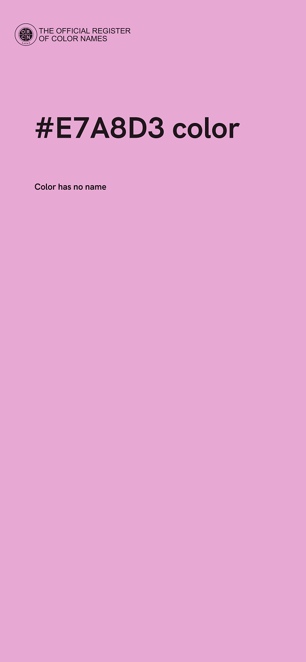 #E7A8D3 color image