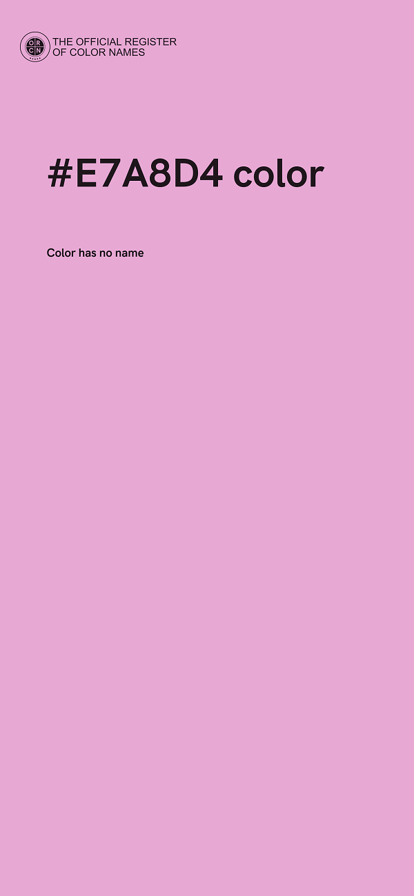 #E7A8D4 color image