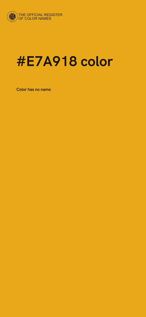 #E7A918 color image