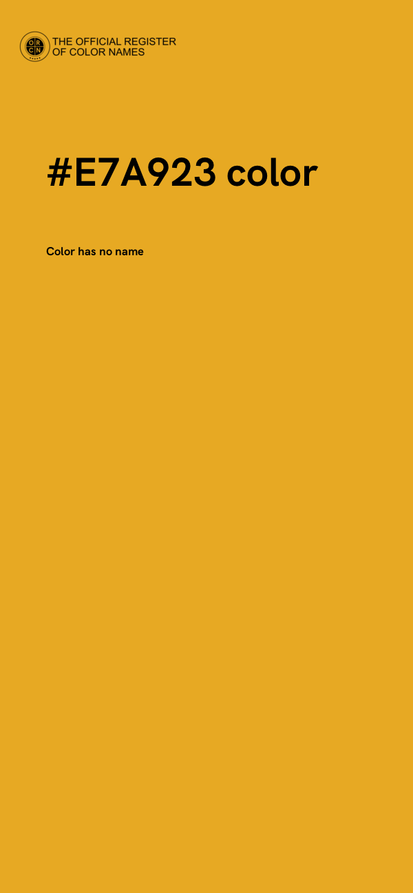 #E7A923 color image