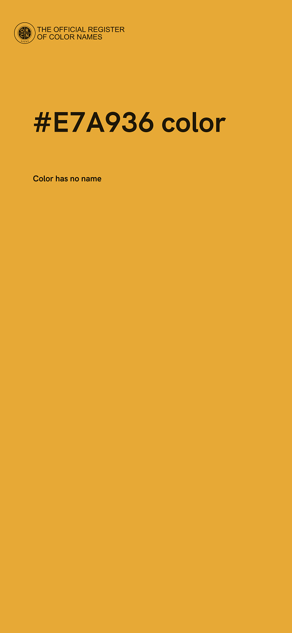 #E7A936 color image