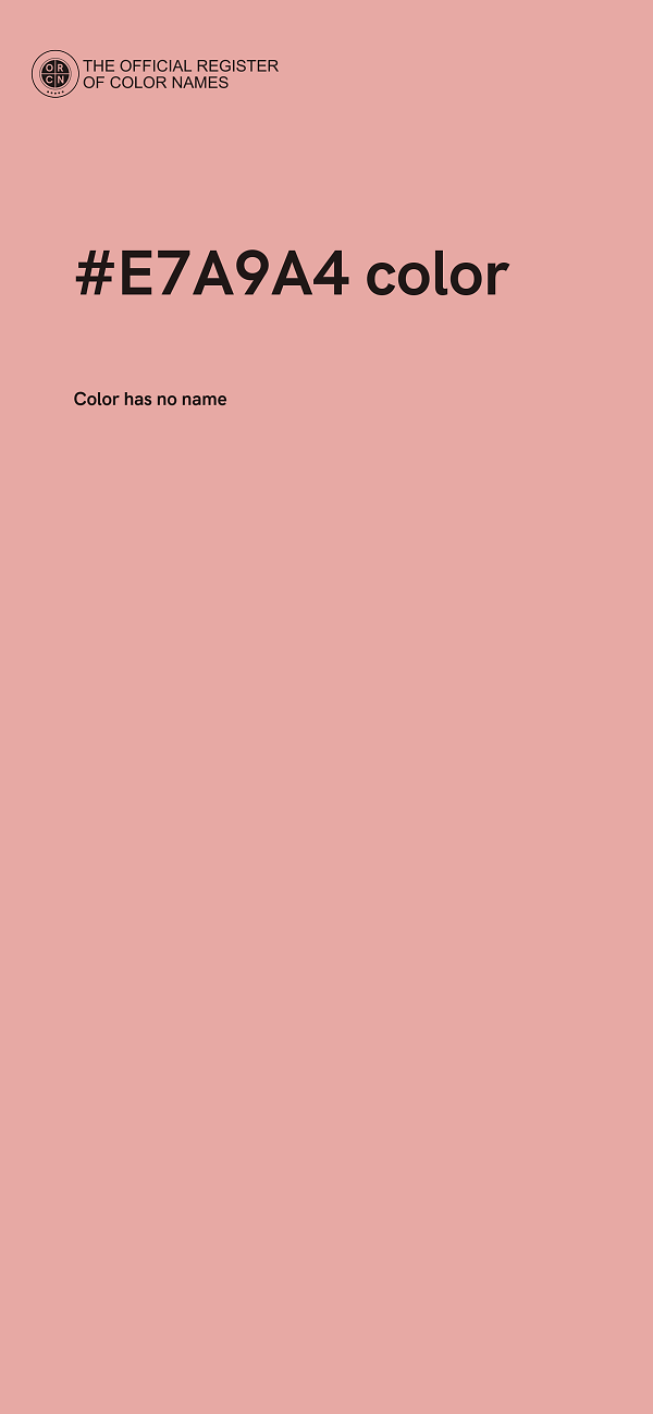 #E7A9A4 color image