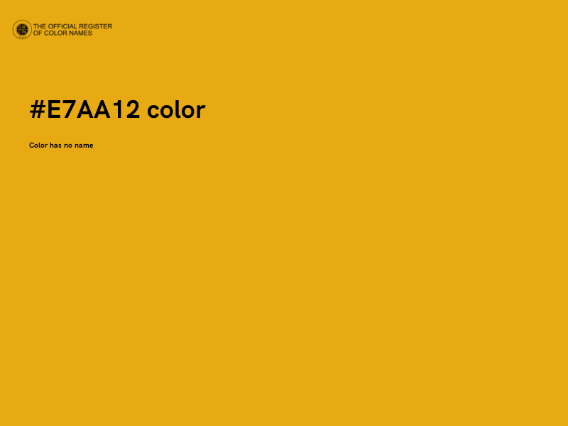 #E7AA12 color image