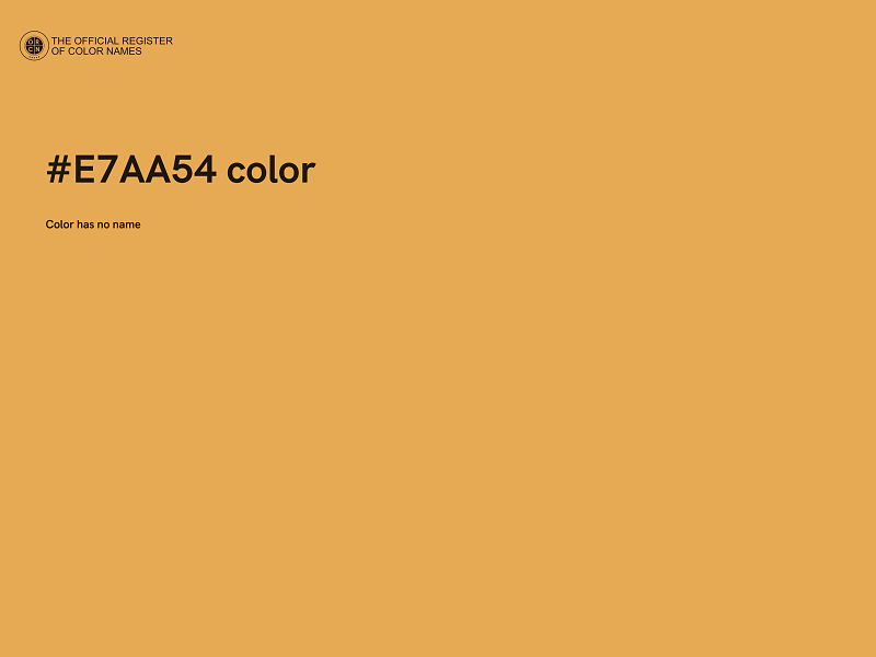 #E7AA54 color image