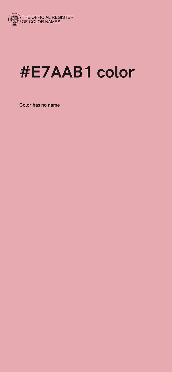 #E7AAB1 color image