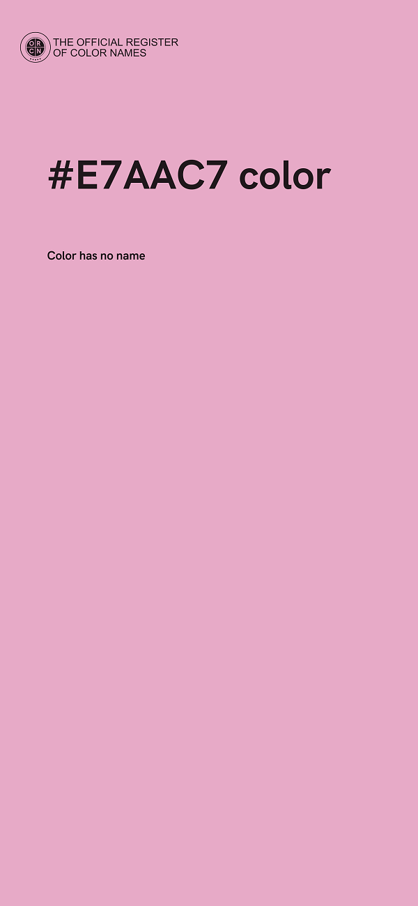 #E7AAC7 color image