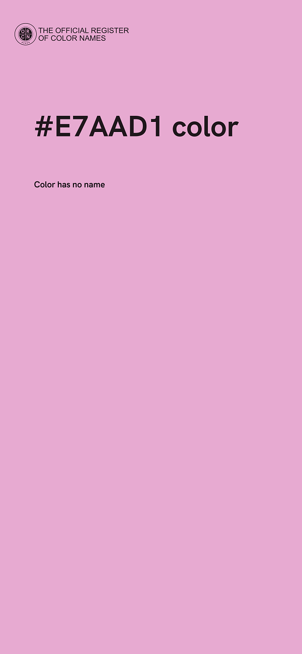 #E7AAD1 color image