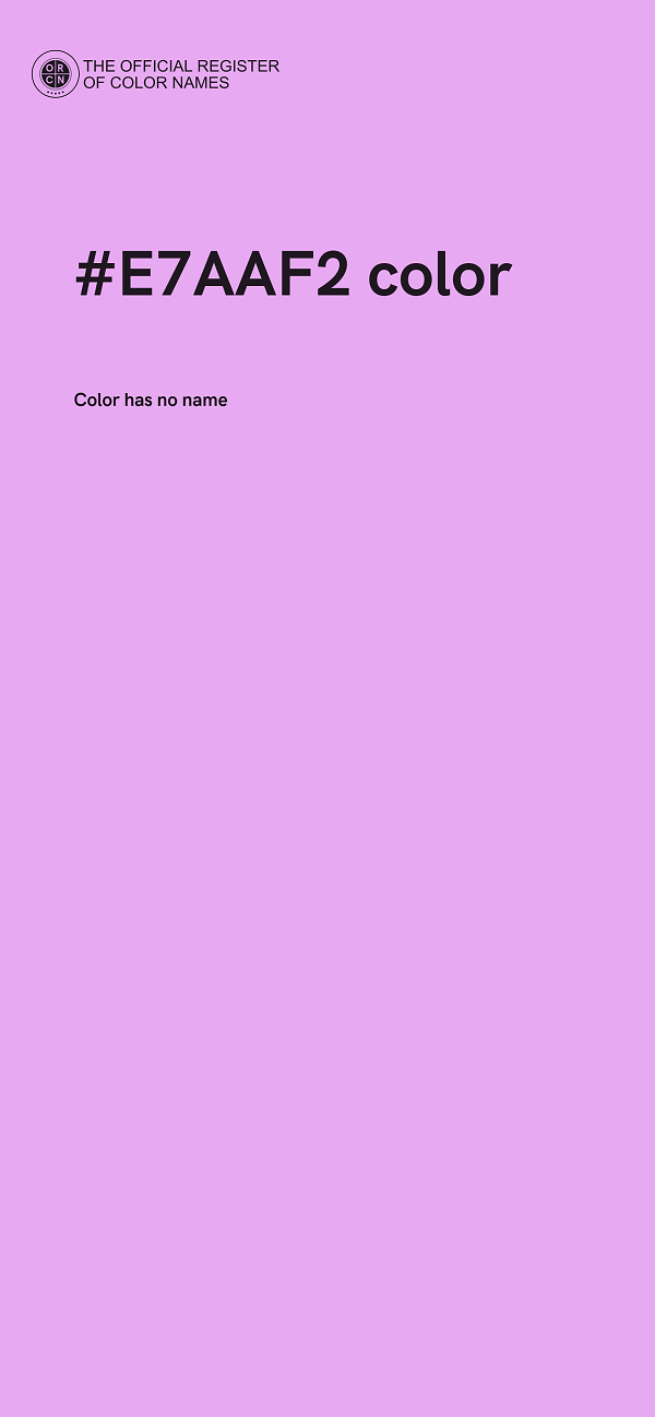 #E7AAF2 color image
