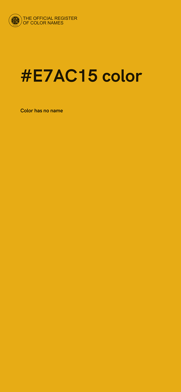 #E7AC15 color image