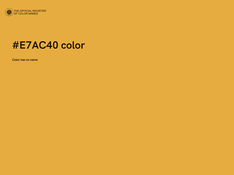 #E7AC40 color image