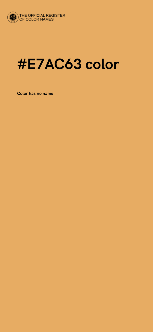 #E7AC63 color image