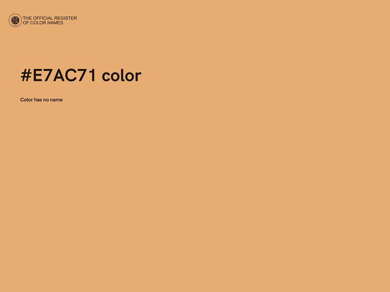 #E7AC71 color image