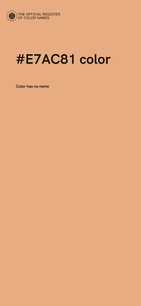 #E7AC81 color image