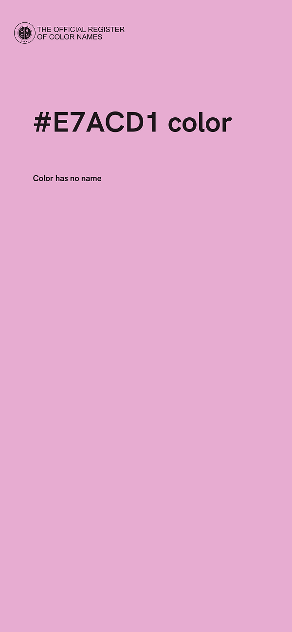 #E7ACD1 color image