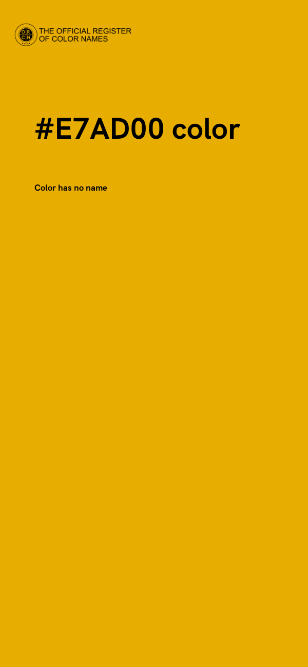 #E7AD00 color image