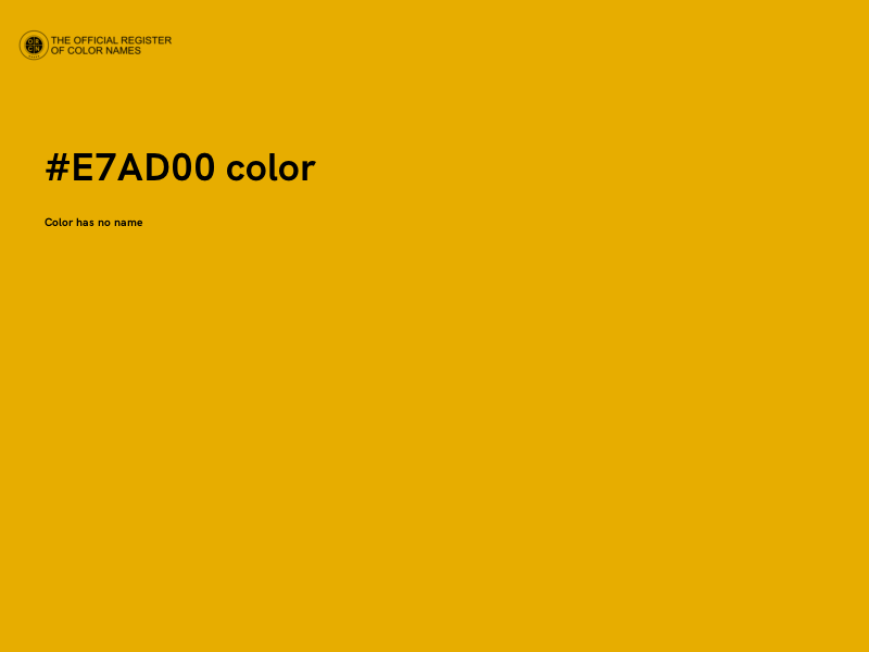 #E7AD00 color image