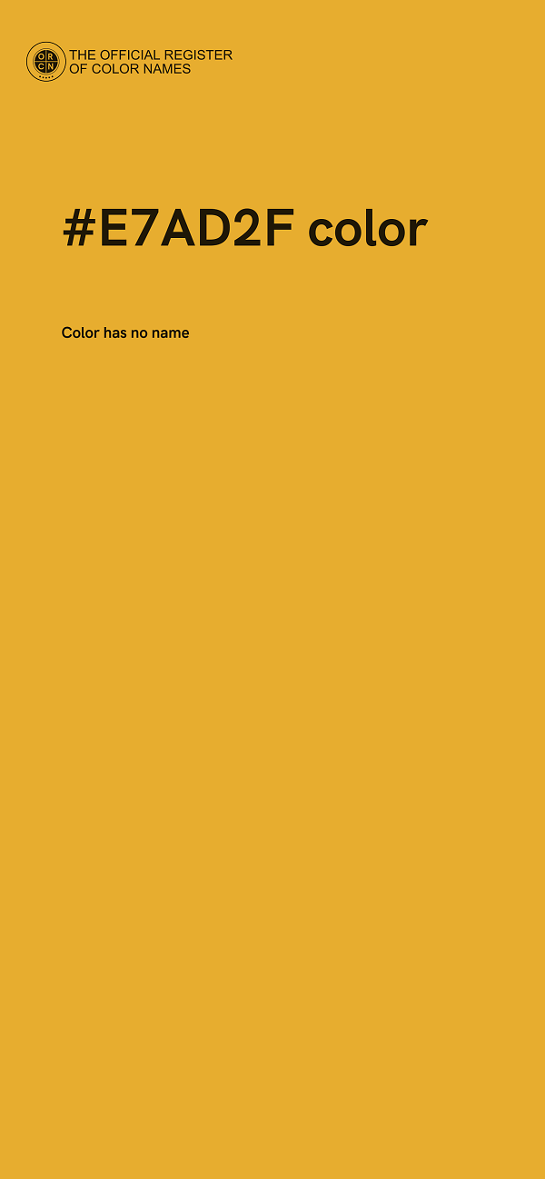 #E7AD2F color image
