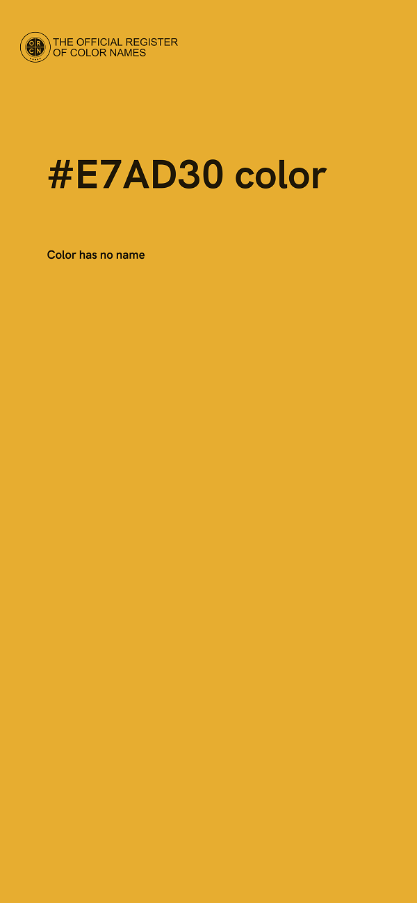 #E7AD30 color image