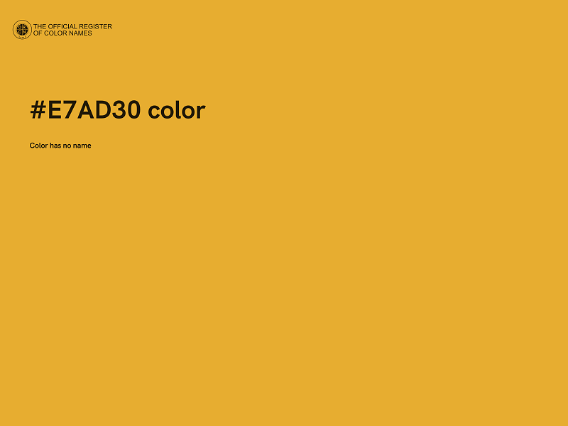 #E7AD30 color image