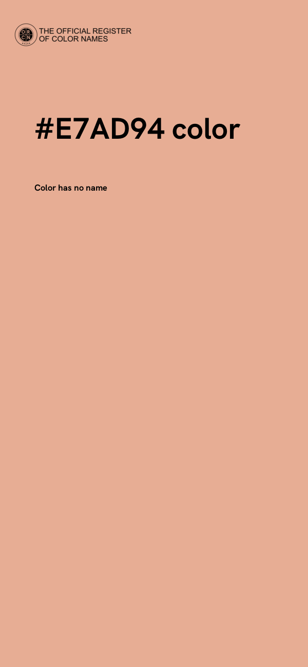 #E7AD94 color image