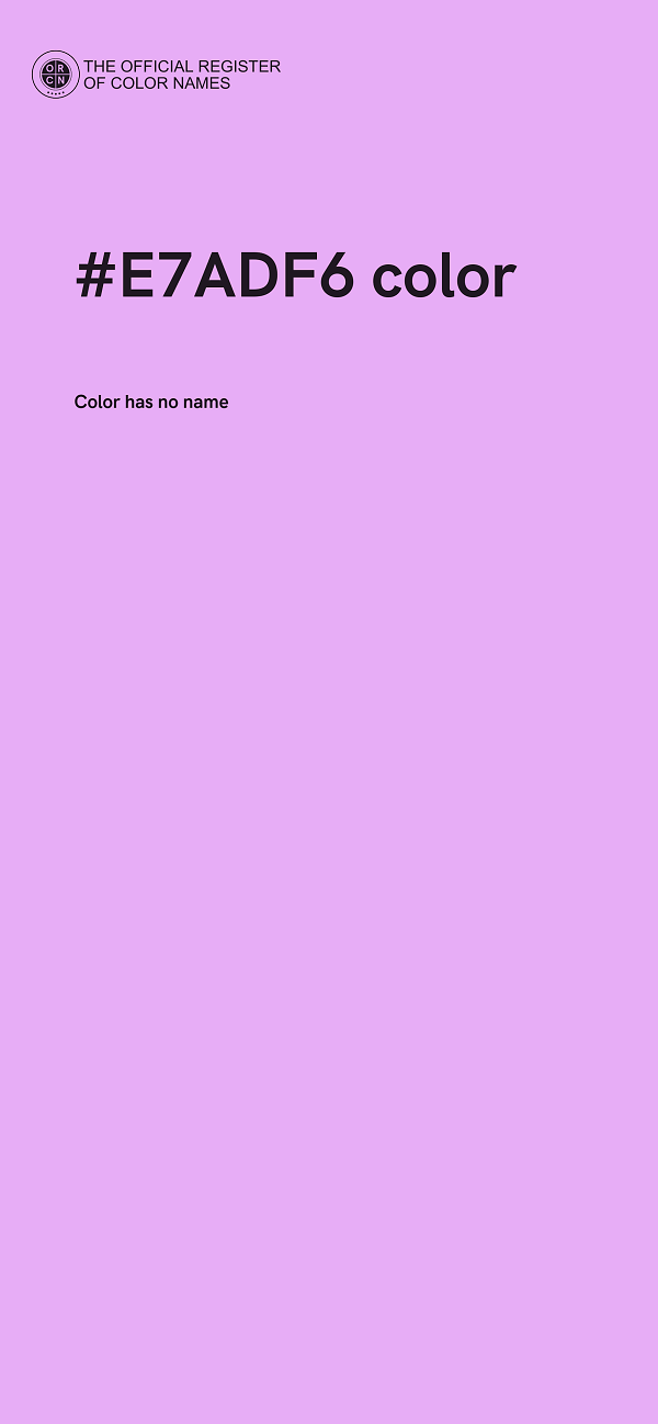 #E7ADF6 color image