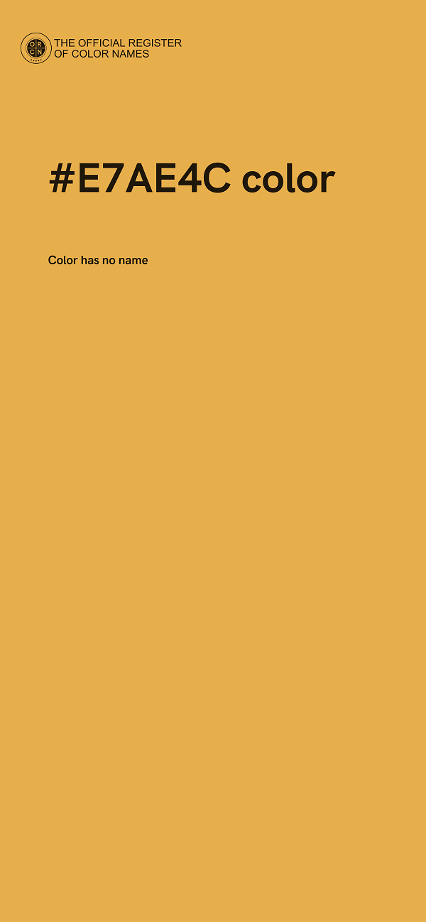 #E7AE4C color image