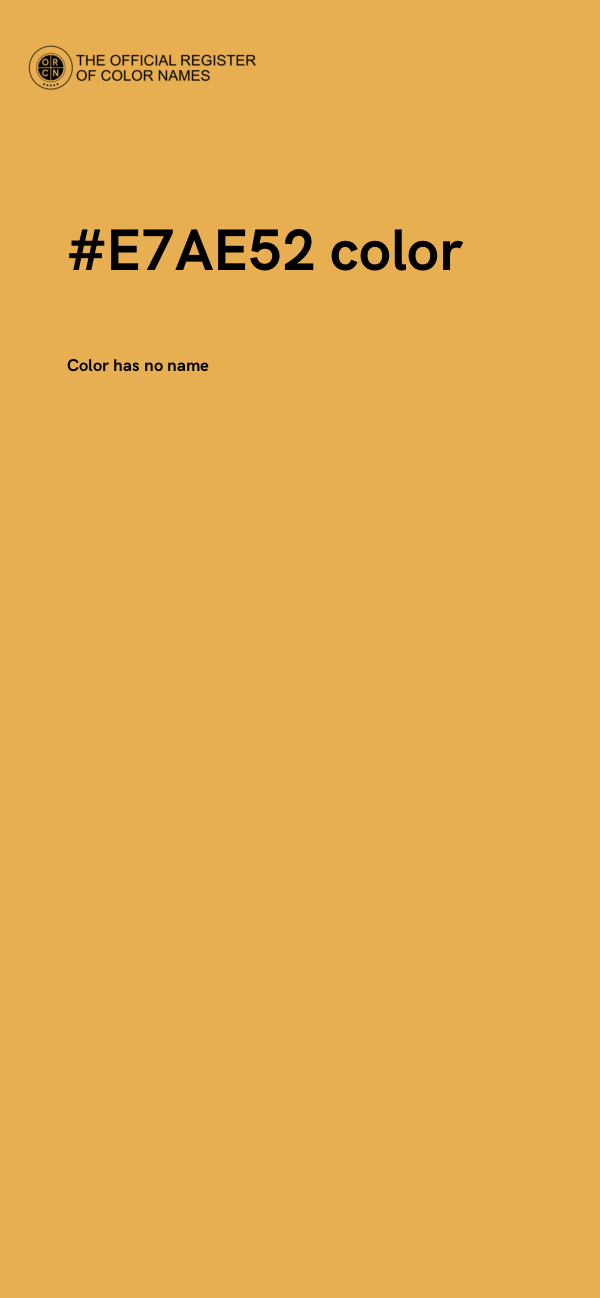 #E7AE52 color image