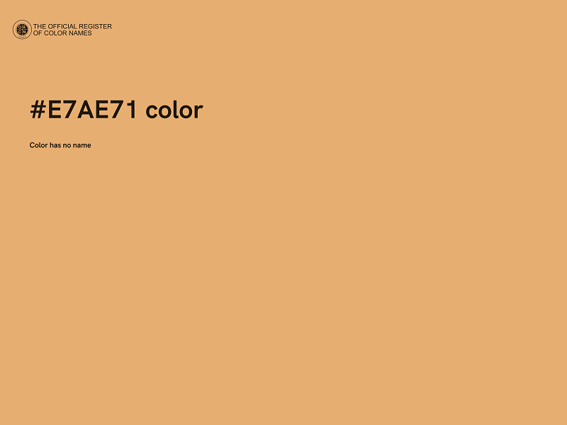 #E7AE71 color image