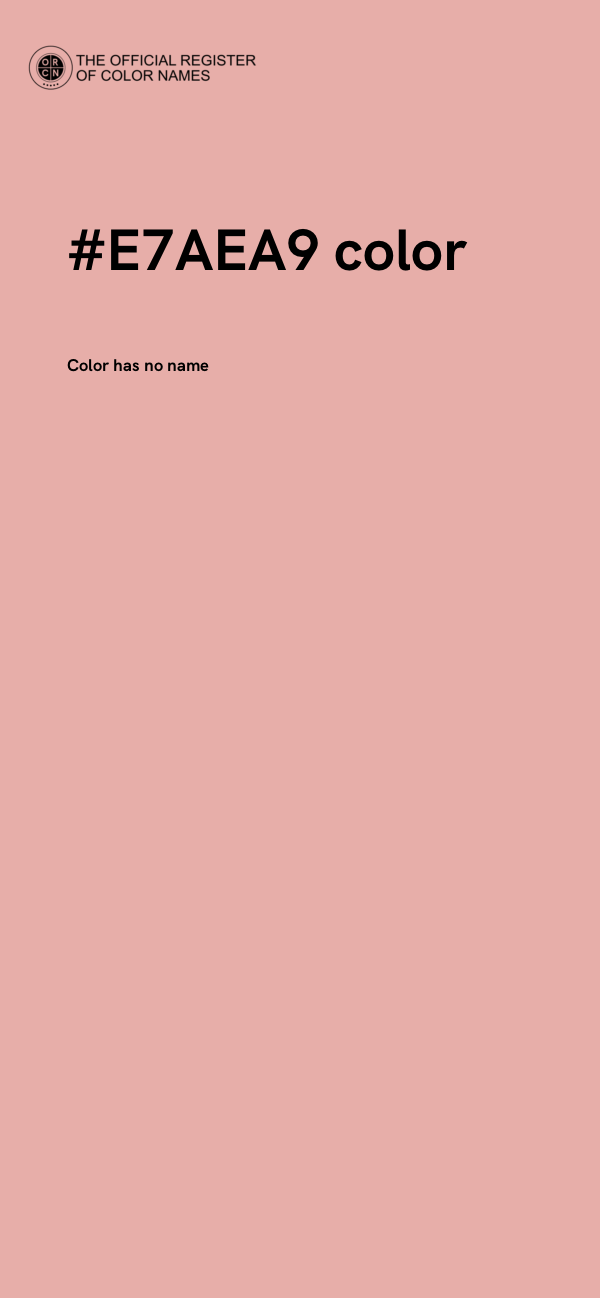 #E7AEA9 color image