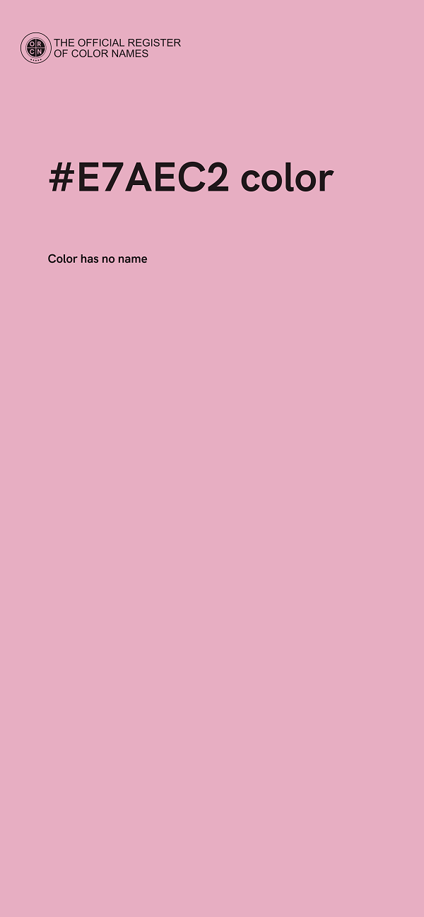 #E7AEC2 color image