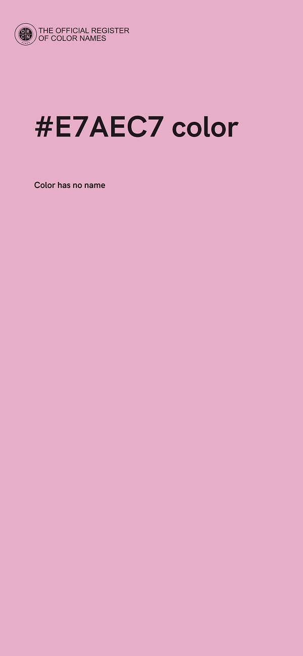 #E7AEC7 color image