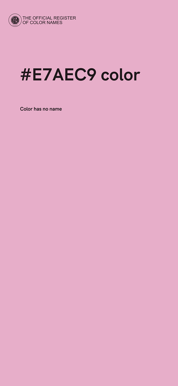 #E7AEC9 color image