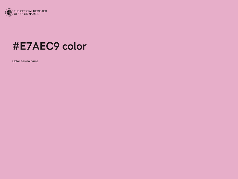 #E7AEC9 color image