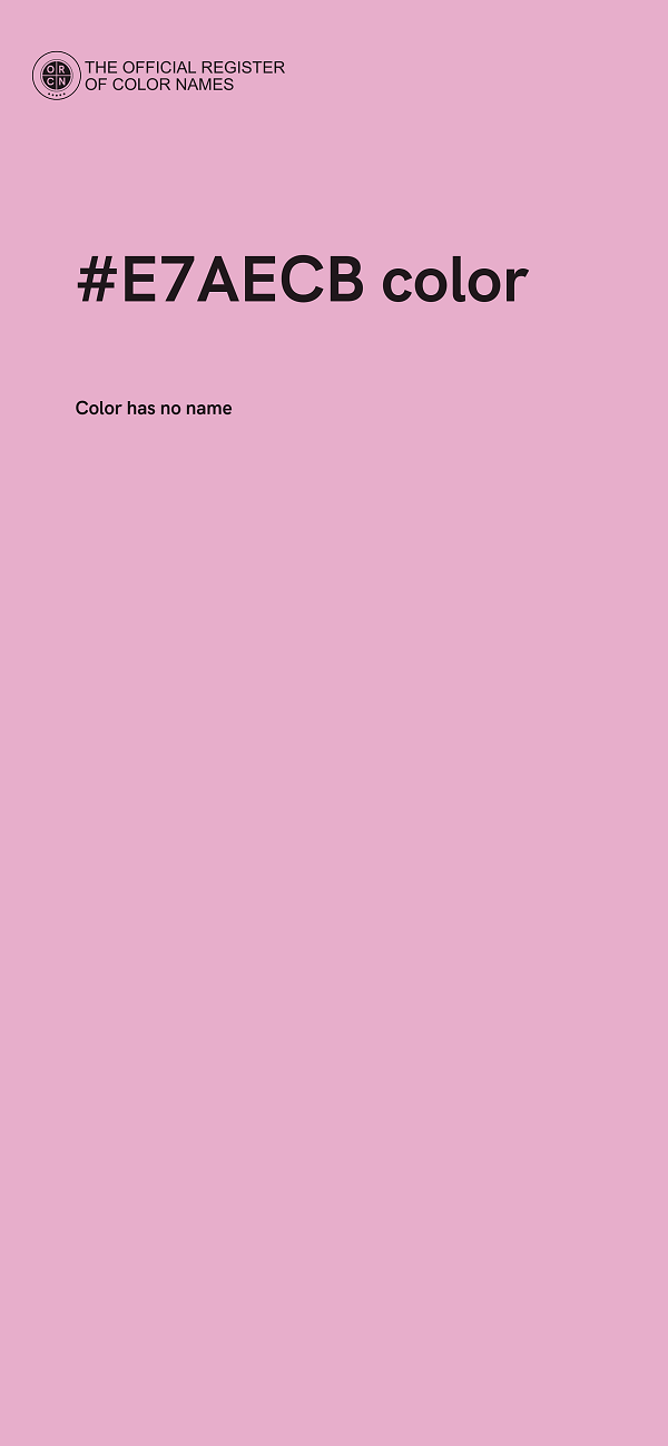 #E7AECB color image