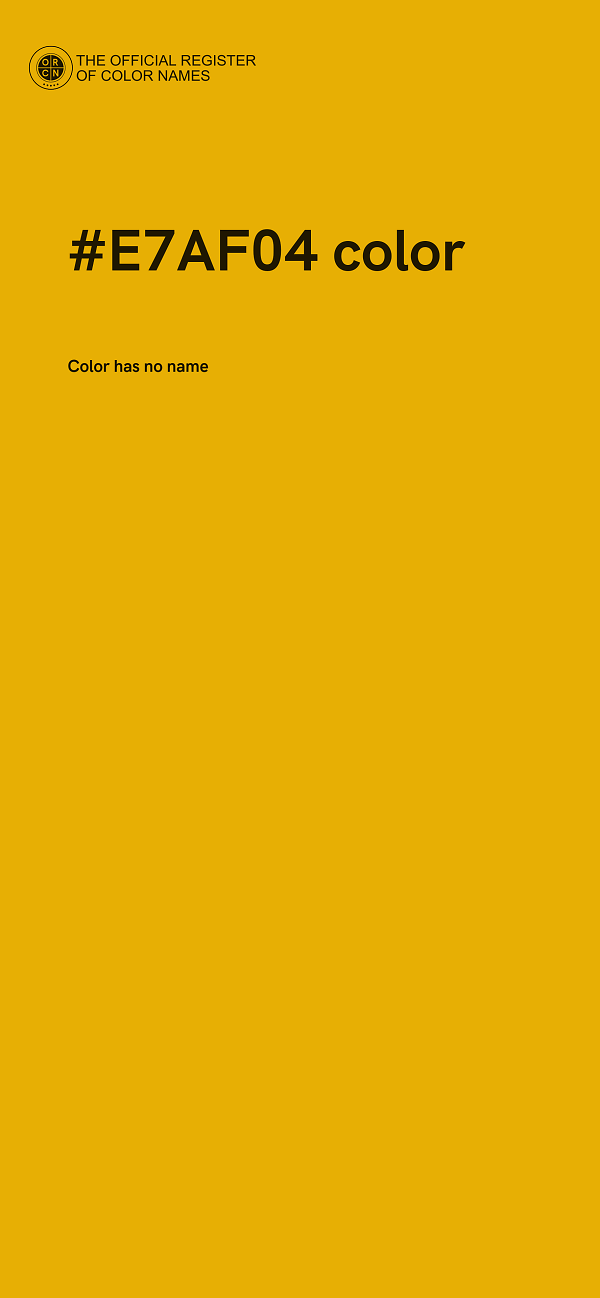 #E7AF04 color image