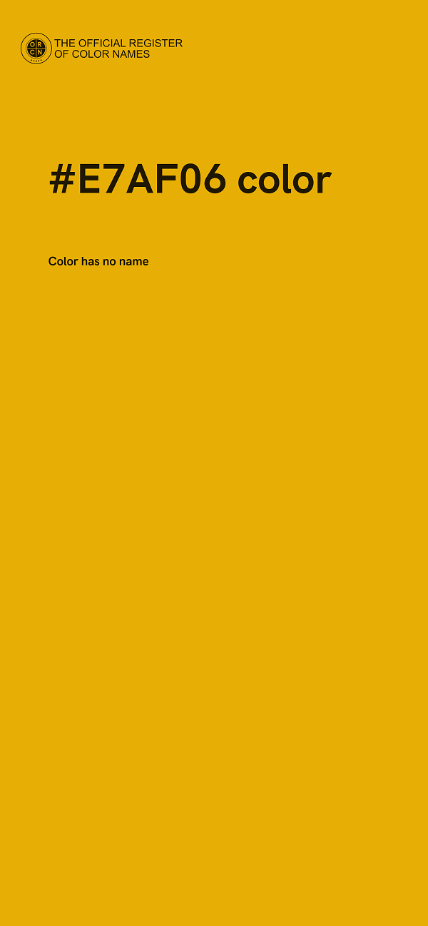 #E7AF06 color image