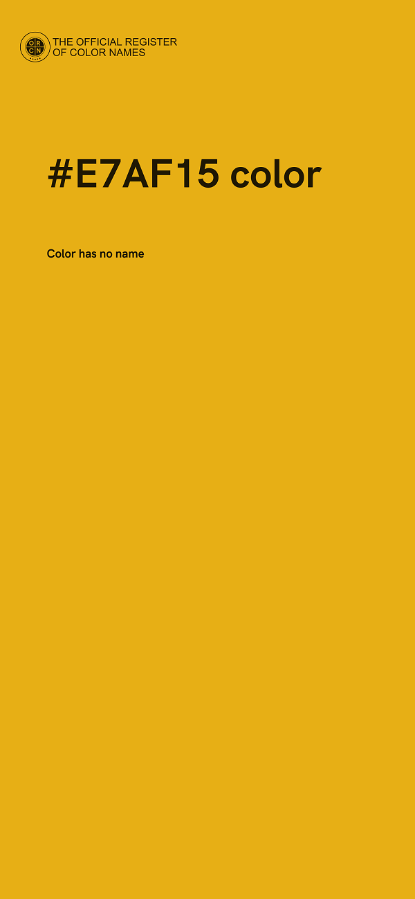 #E7AF15 color image