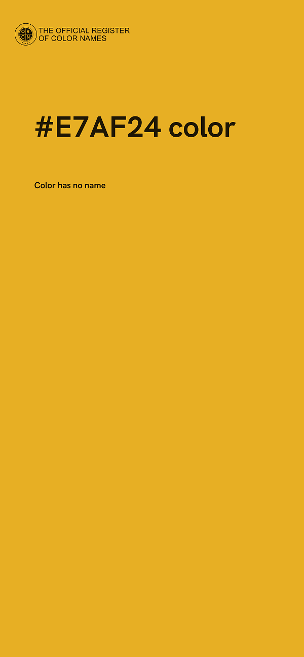 #E7AF24 color image
