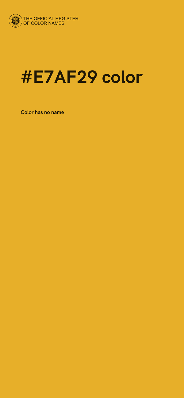 #E7AF29 color image