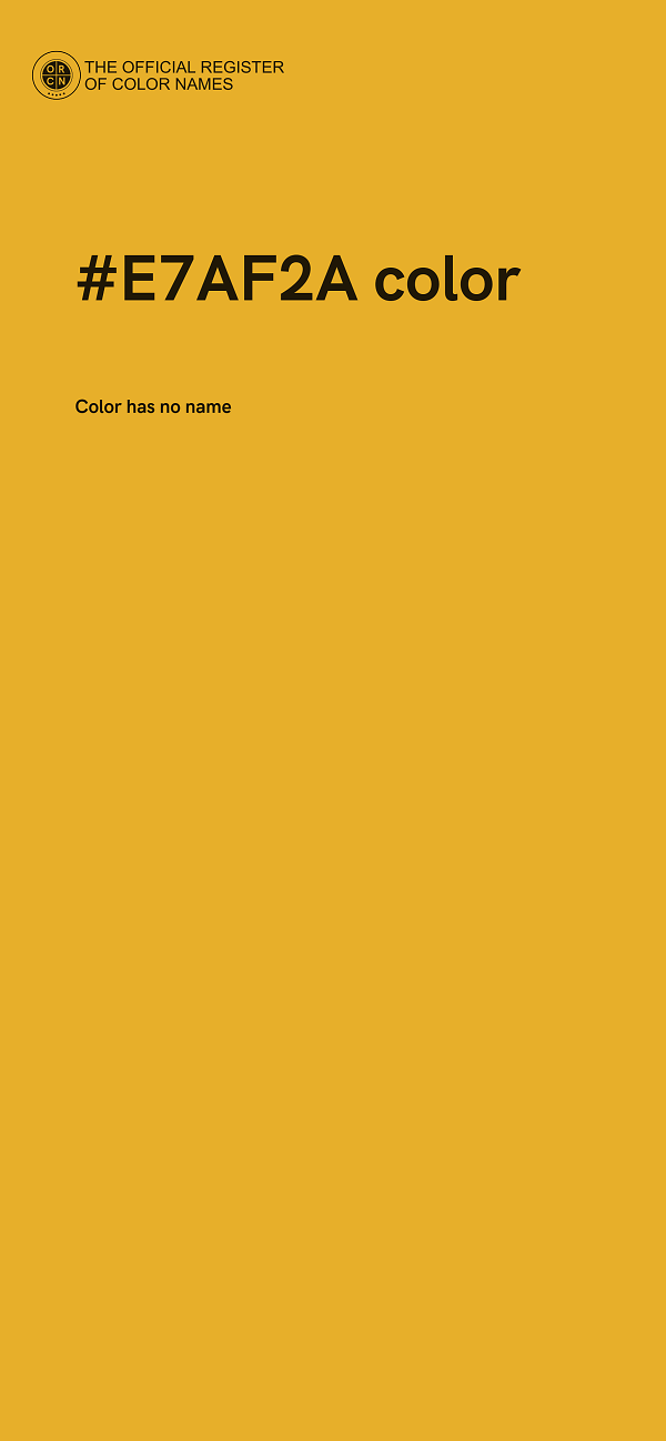 #E7AF2A color image