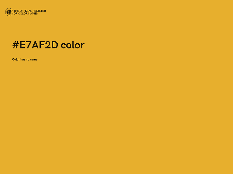 #E7AF2D color image