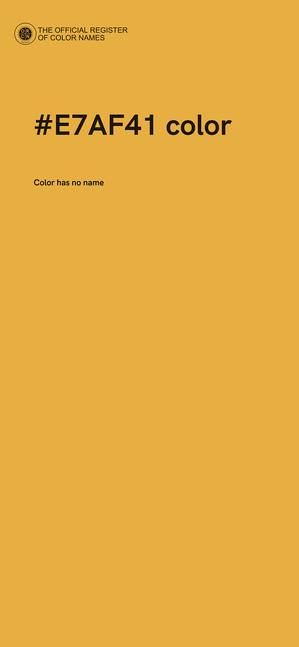 #E7AF41 color image