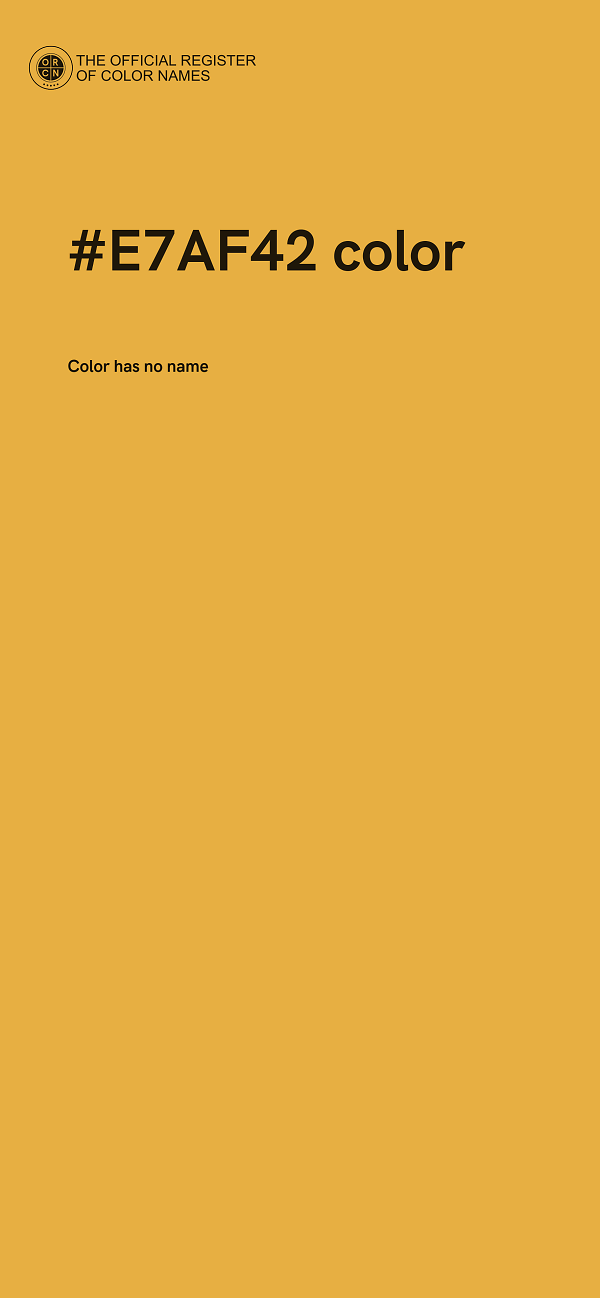 #E7AF42 color image