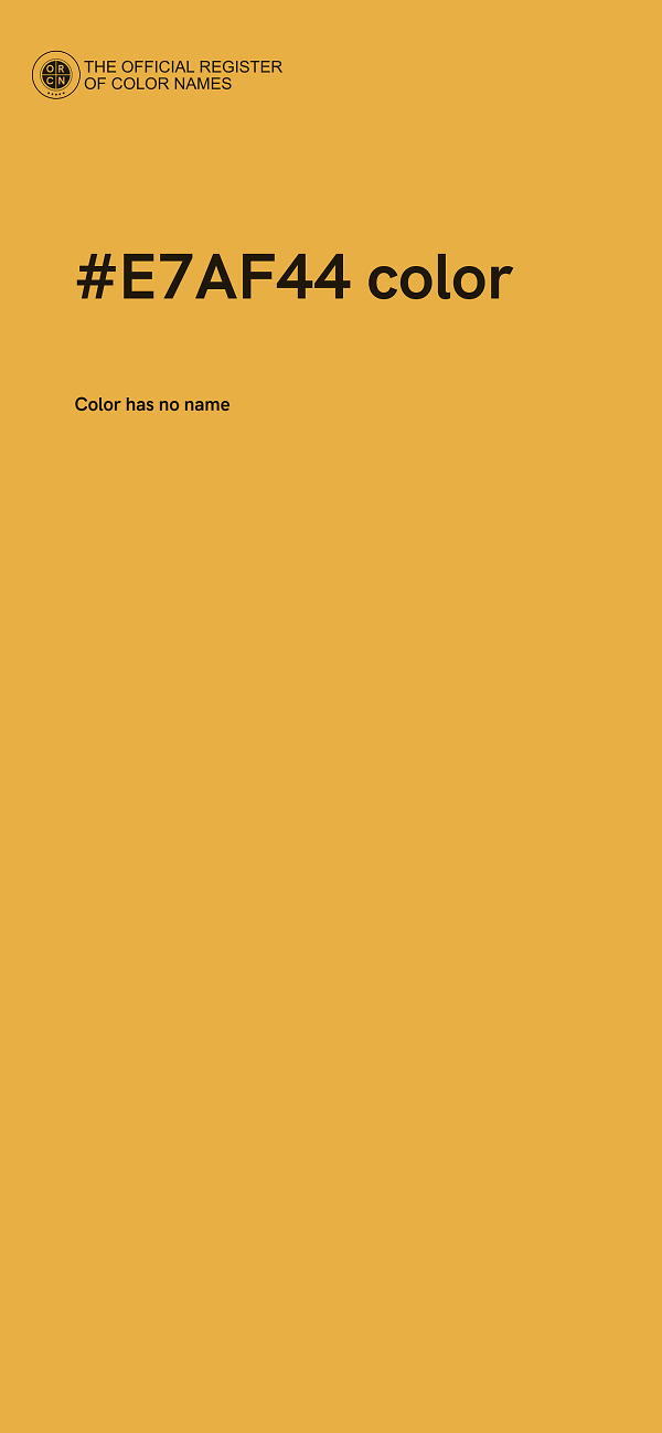 #E7AF44 color image
